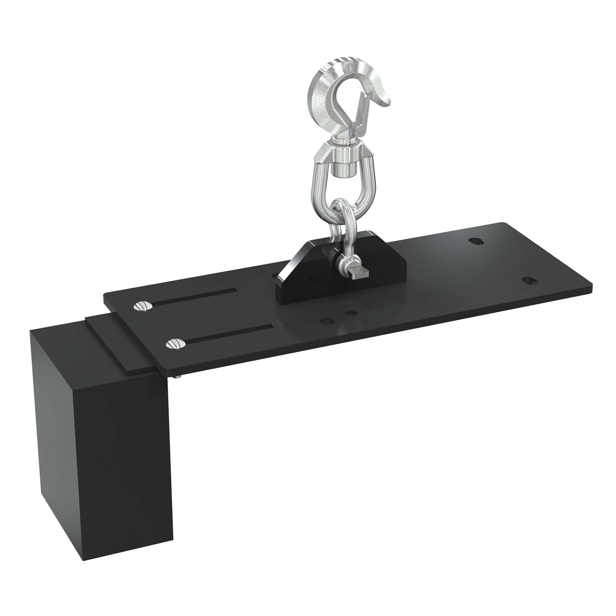 Vestil Swivel Hook Plate 23-9/16 In. x 8 In. x 19-1/8 In. 2000 Lb. Capacity For Mini Cable Hoist Black
